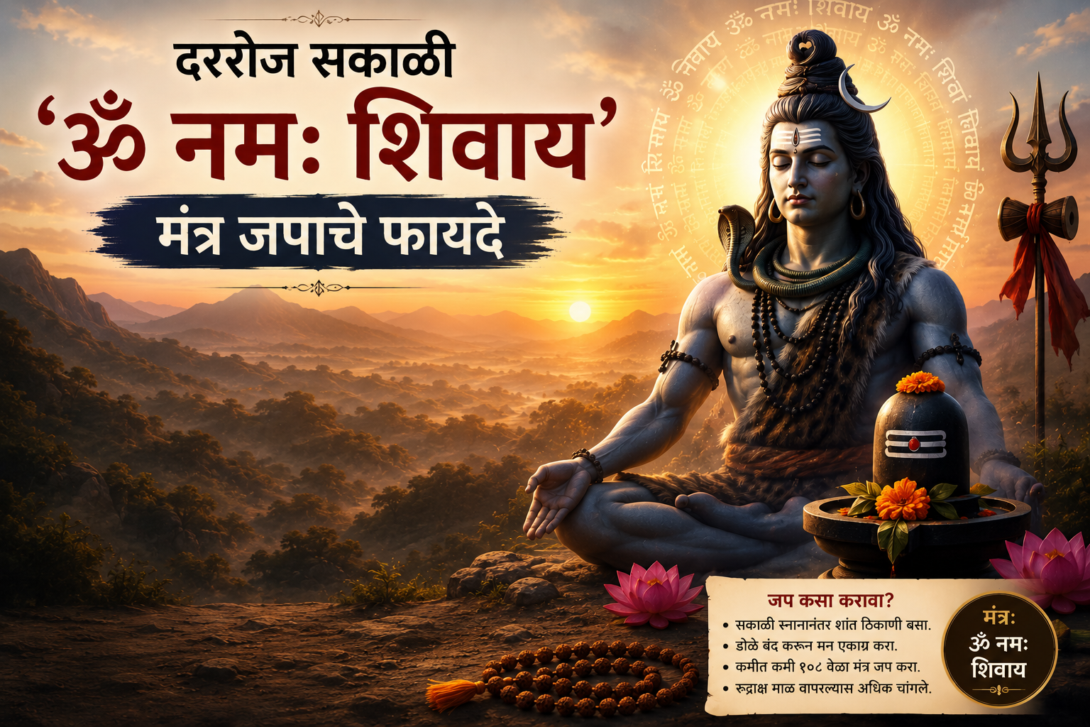 दररोज सकाळी 'ॐ नमः शिवाय' मंत्र जपाचे फायदे